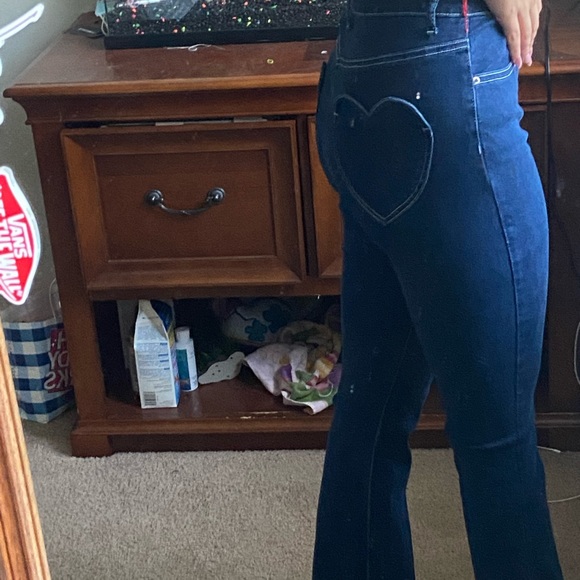 High Waist Flare Leg Jeans - Picture 1 of 4
